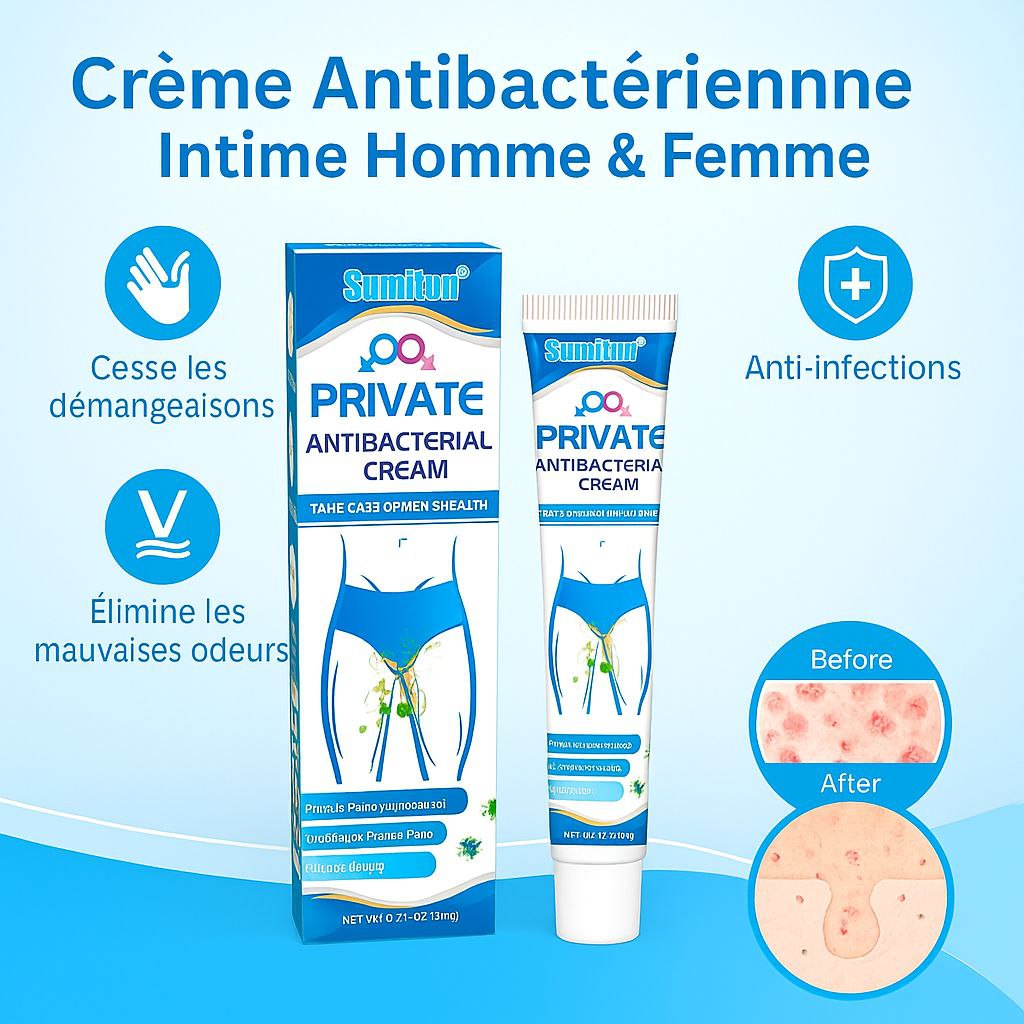 Crème Antibactérienne Intime – Homme & Femme